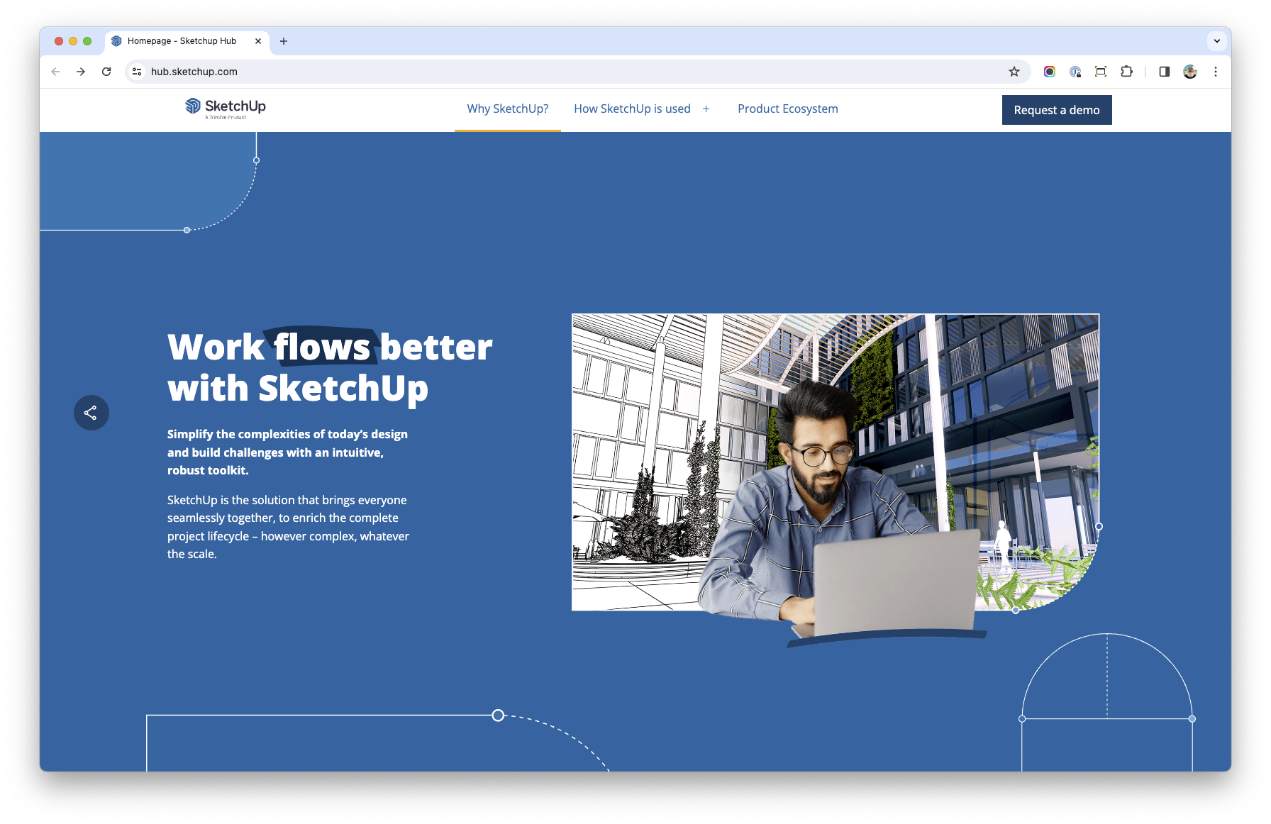 Sketchup B2B homepage